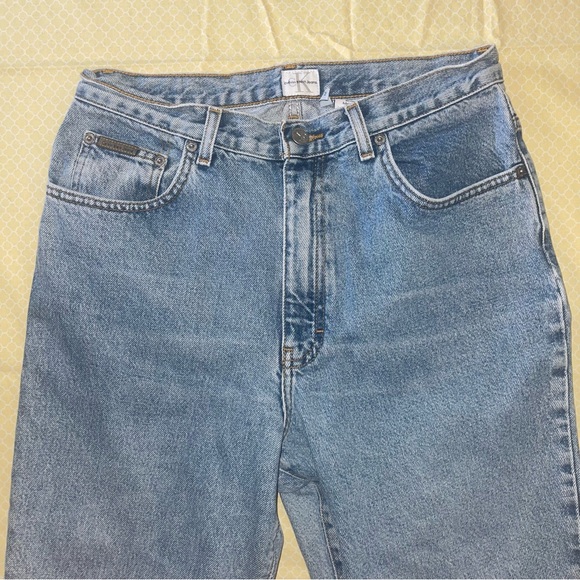 CALVIN KLEIN HIGH WAISTED STRAIGHT LEG DENIM JEANS - Picture 3 of 11